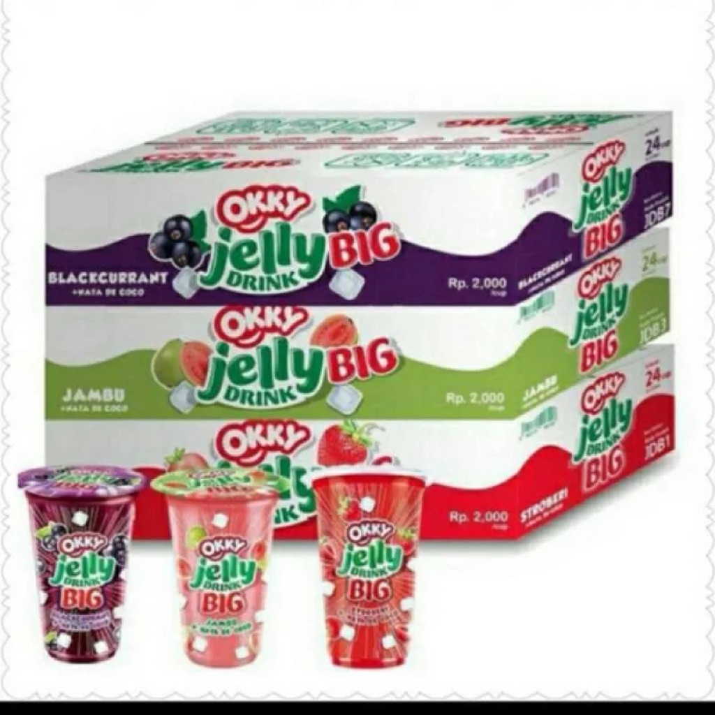 OKKY Jelly Drink 1 Dus 24 Cup - Minuman Jeli Rasa Buah Segar