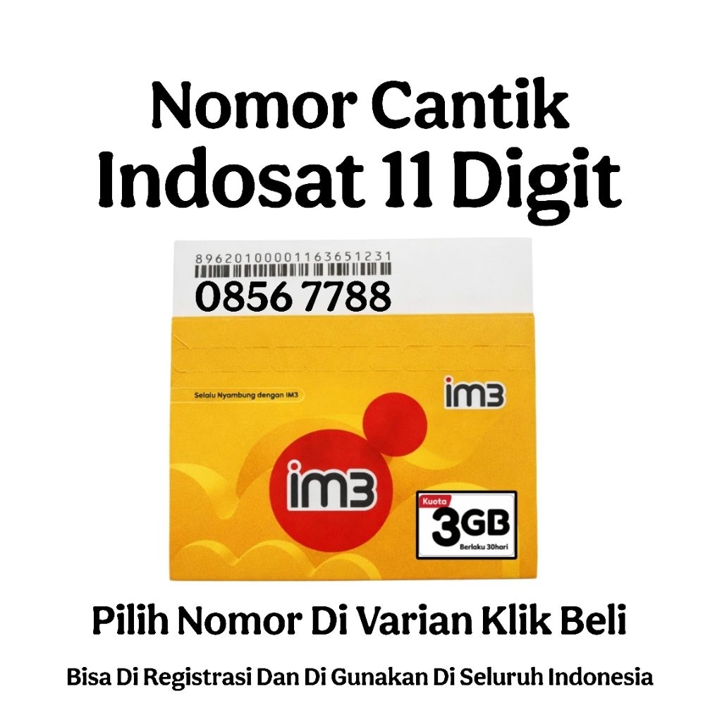 Nomor Cantik Indosat Im3 11 Digit Kartu Perdana Ooredoo