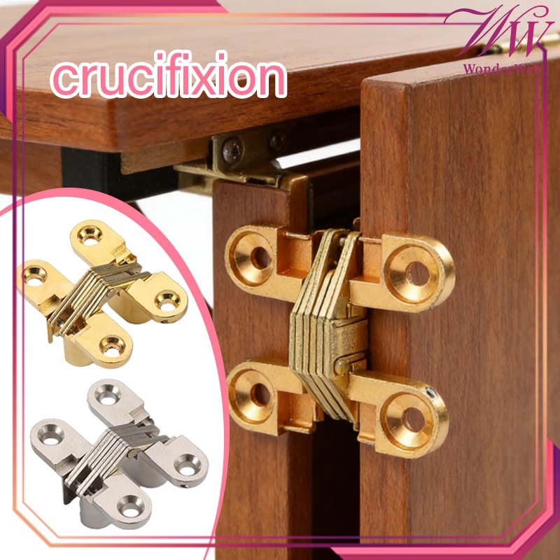 2pcs/Set Engsel Tanam Pintu Cross Engsel Lipat Pintu Engsel Invisible Hinge Engsel Lipat Tanam