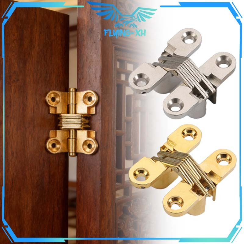 Engsel Pintu Tanam 2pcs Engsel Lipat Tanam Engsel Concealed Cross Engsel Pintu Tersembunyi Engsel In