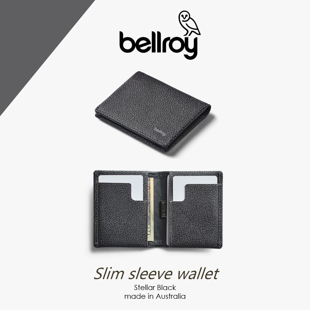 Dompet Bellroy Slim Sleeve Wallet Stellar Black Original