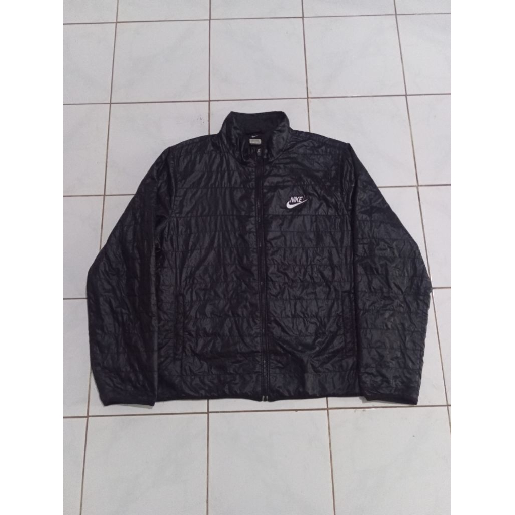 Jacket puffer hitam nike original