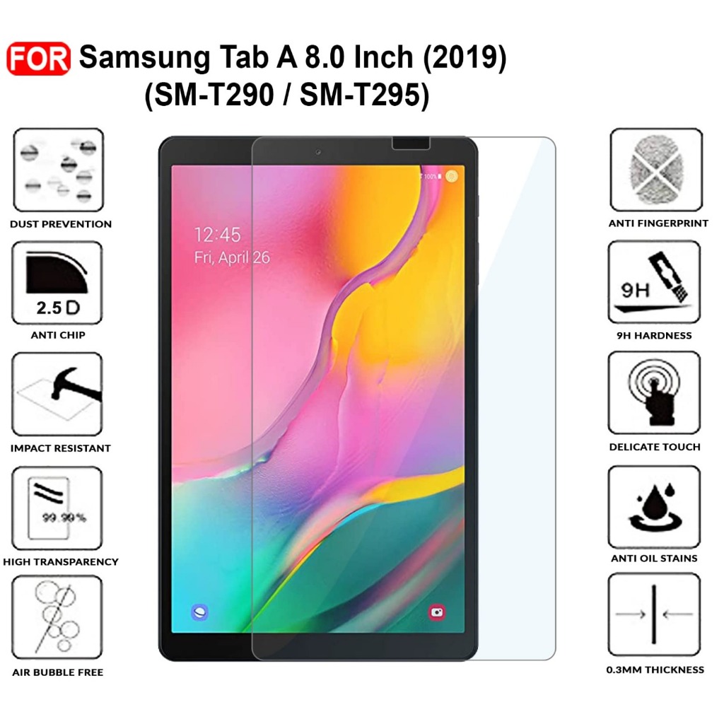 Antigores Samsung tab A 8.0"inch 2019 /T290 /T295 / anti gores samsung tab a8 / tempered glass samsu