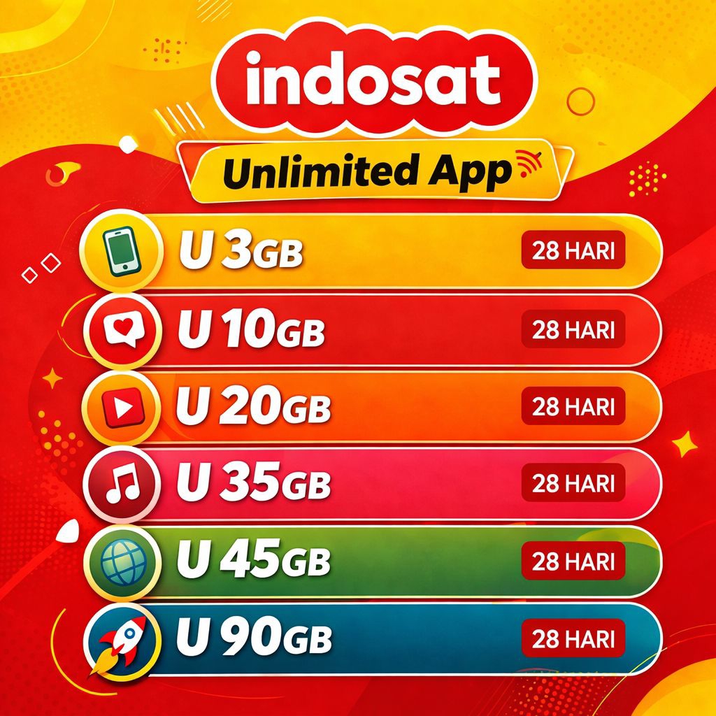 paket Indosat unlimited app 30 hari -PASTI MURAH BANGET-