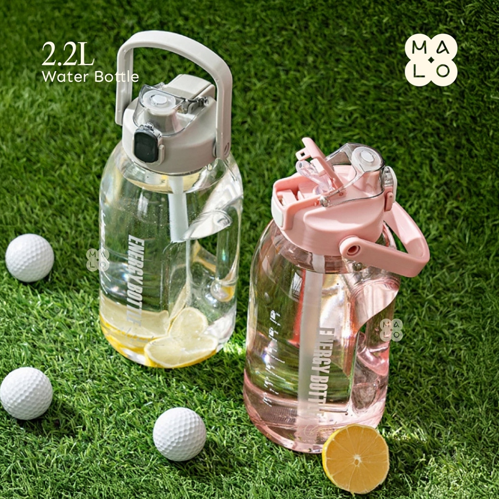 MALOHOME - 2.2L WATER BOTTLE Botol Minum Jumbo Big Water Bottle Gym Bottle Botol Minum Sekolah Malo 