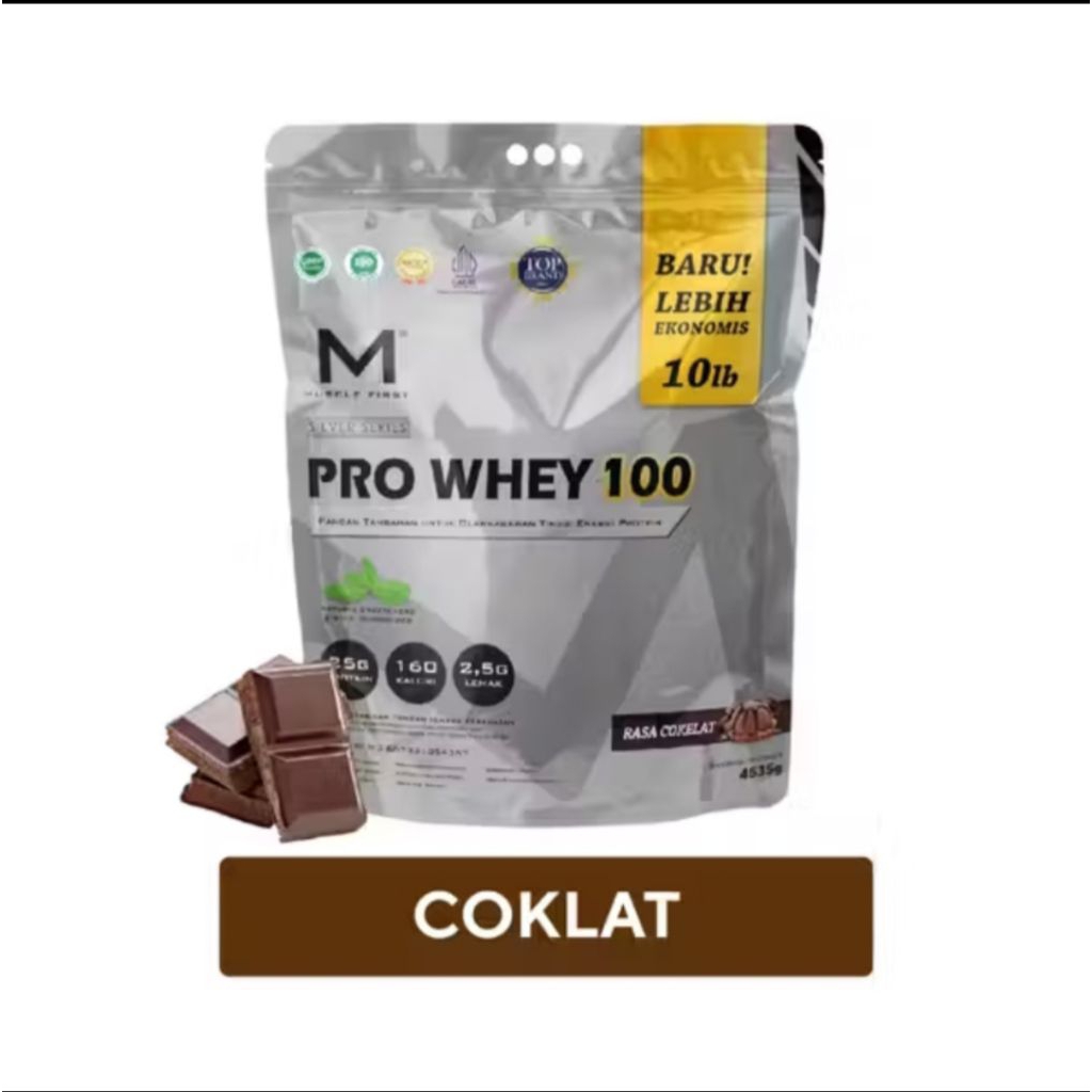 Muscle First Pro Whey 100 10 lbs/ 4535 gram - Pro Whey 100 - Suplemen Fitnes