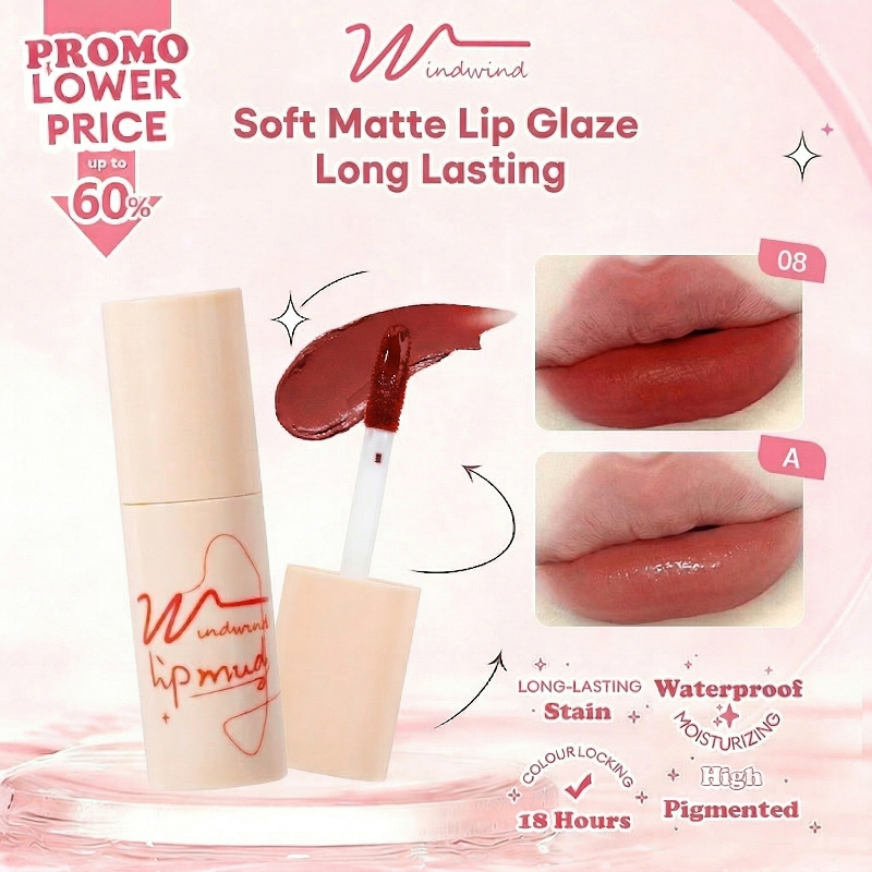 Matte Velvet Lip Glaze Mist Face Lip Glaze Pelembab Tahan Lama Lip Glaze