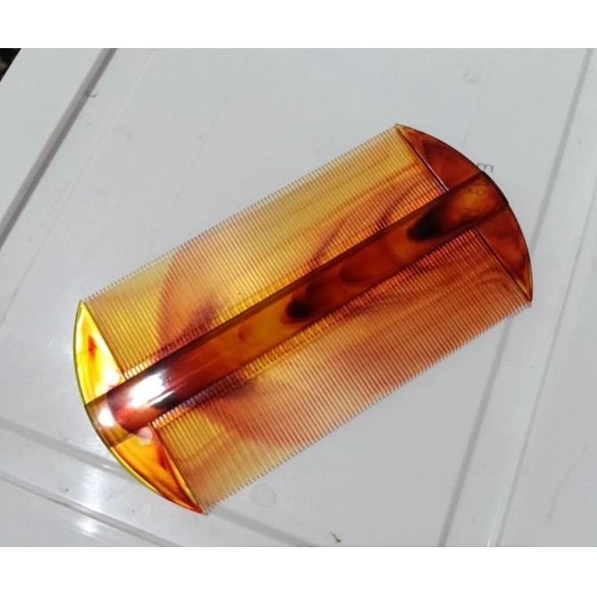 Sisir Serit Kutu Ketombe Polos Kecil Daimeijia Coklat Besar Bening Akrilik