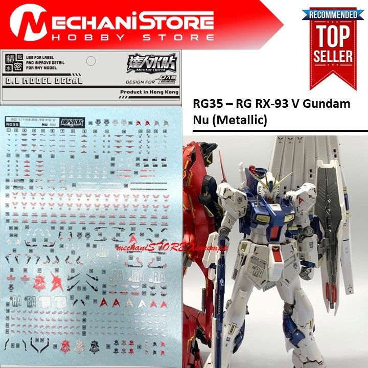 Water Decal RG35 - RG RX-93 V Nu (Metallic) by DL MODEL