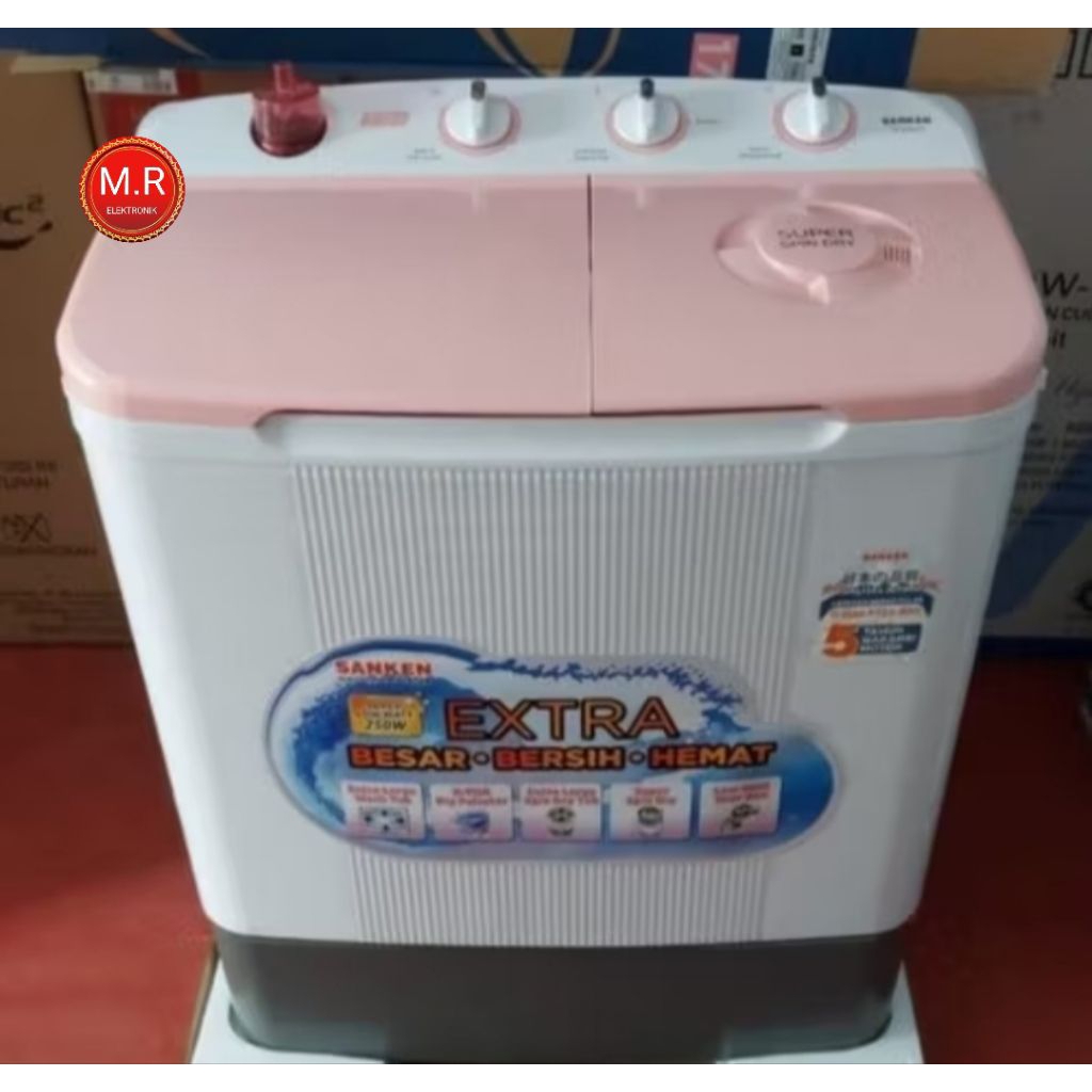 MESIN CUCI 9KG LOWWATT SANKEN TW9110 GARANSI RESMI 5 TAHUN