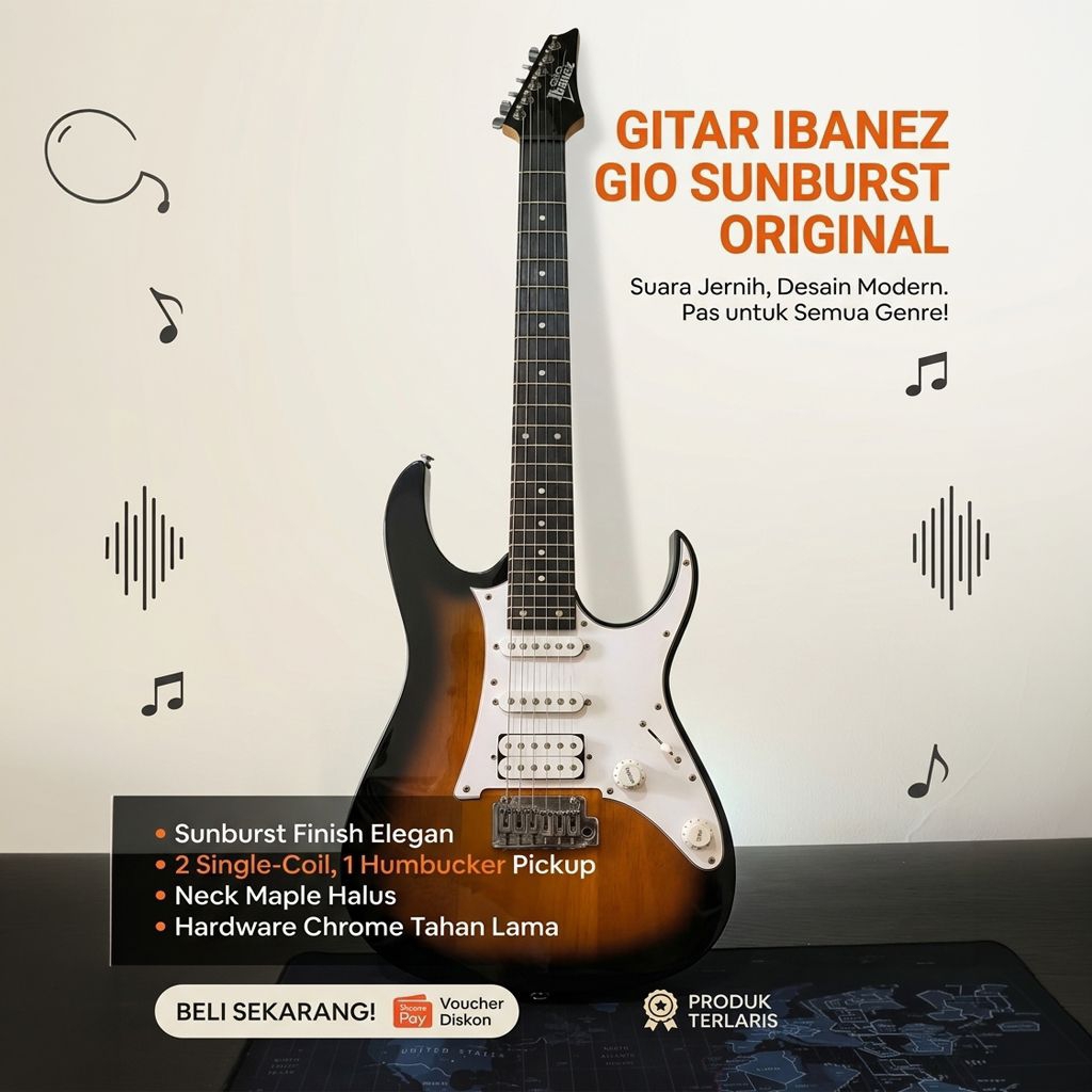 Gitar Ibanez GRG140 SB Mahogany sunbrust