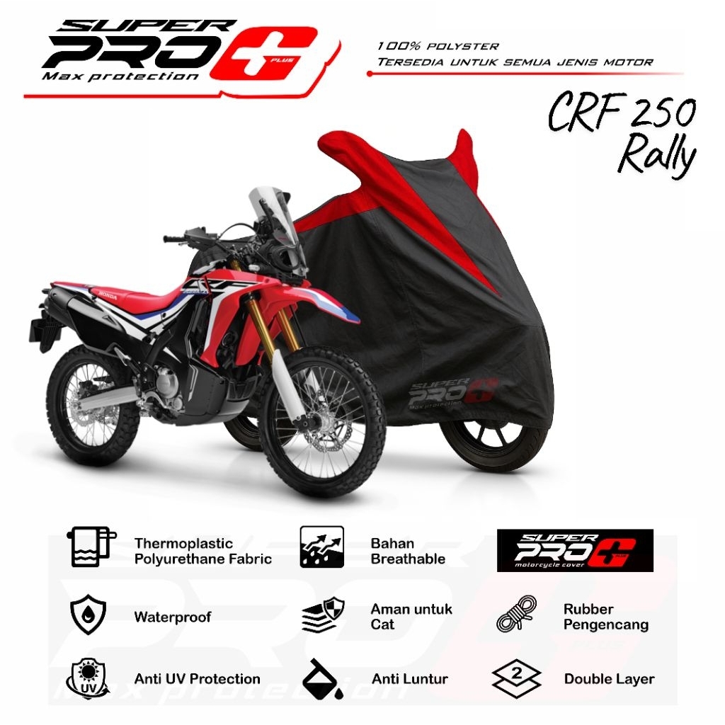 Sarung Motor Crf 250 Rally Cover motor Pelindung Body Premium Anti Air