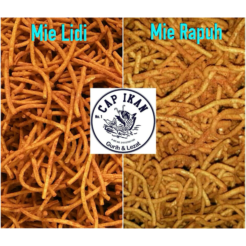 Mie Lidi & Mie Rapuh Cap Ikan