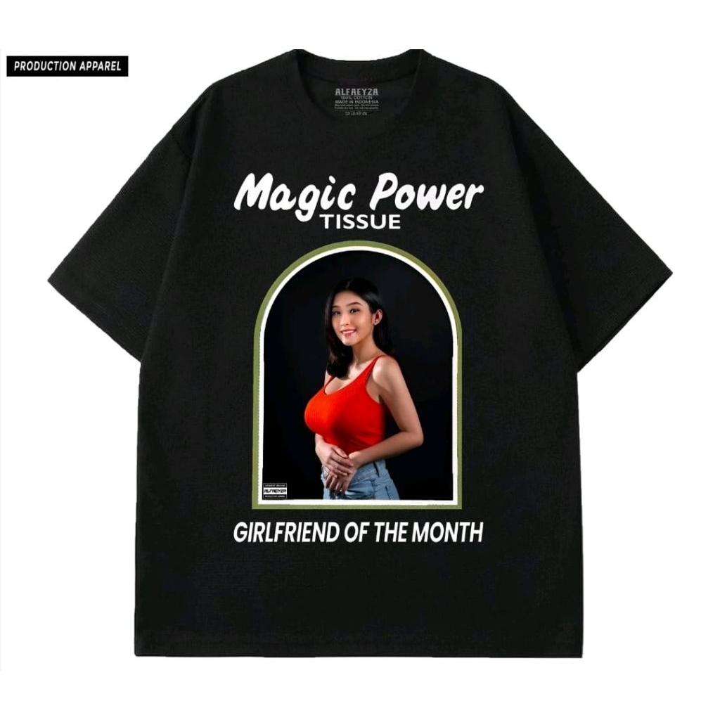 KAOS DISTRO MAGIC POWER TISSUE GIRLFRIEND OF THE MONTH//KAOS KATA KATA SUKA-SUKA MODEL TERBARU!!//BA