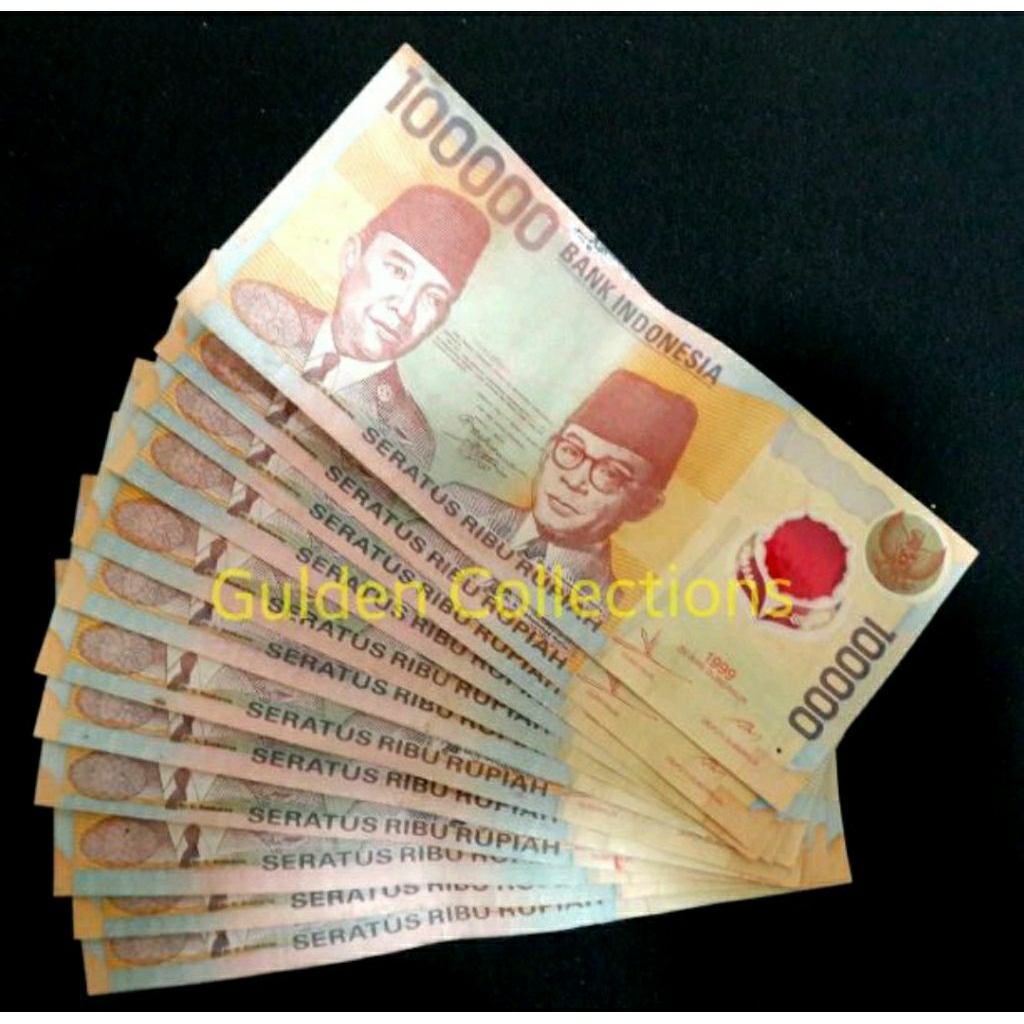 100000 rupiah 1999 polymer soekarno hatta Bekas VF