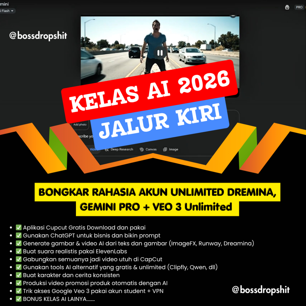 Kelas Ai 2026 Jalur kiri BONGKAR semua Rahasia Para Pemain konten kreator Ai