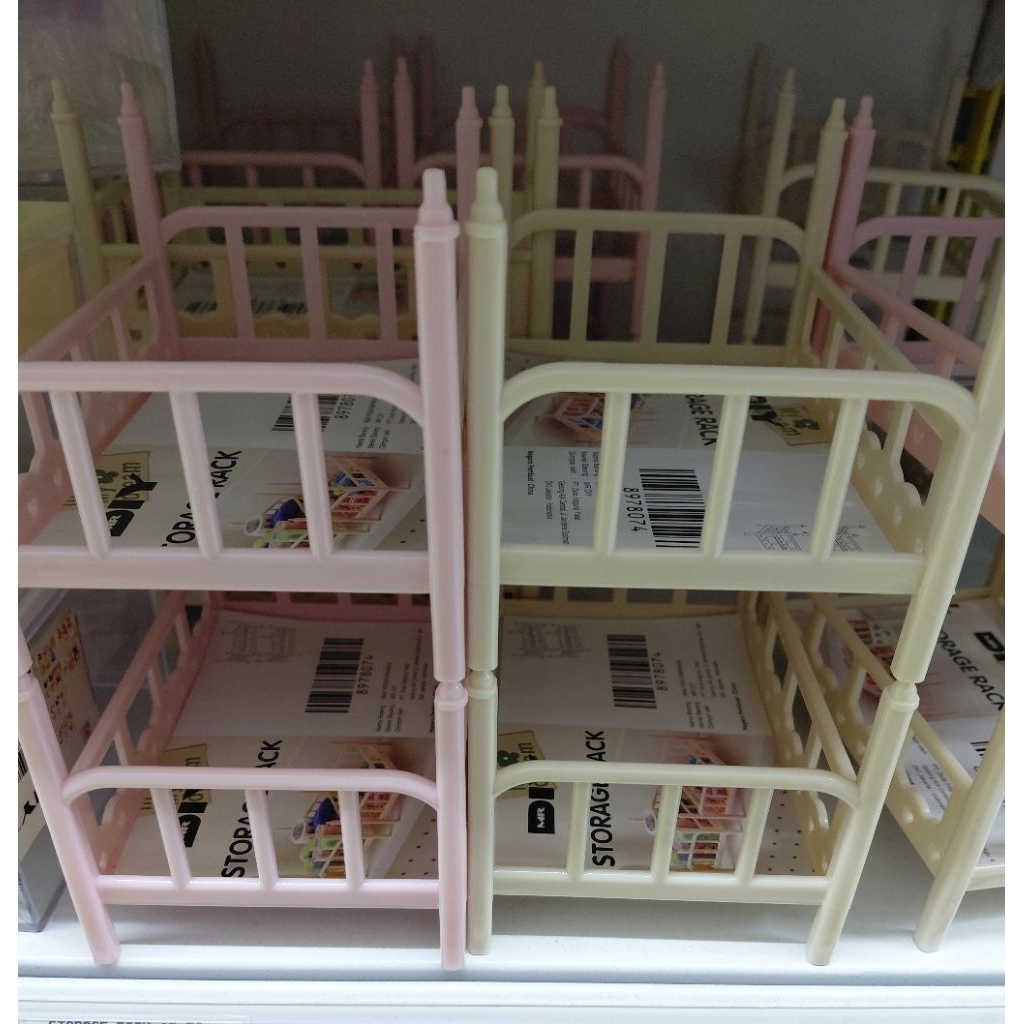 rak mini 1 dan 2 susun barbie | storage rack tempat penyimpanan photocard, sticker, aksesoris mr diy