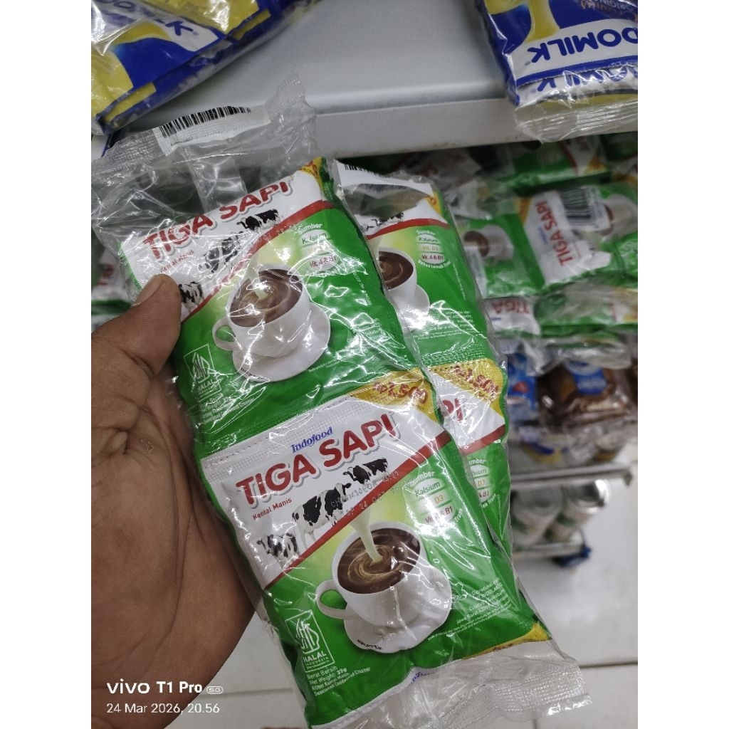 Susu Kental Manis Tiga Sapi Kemasan Sachet