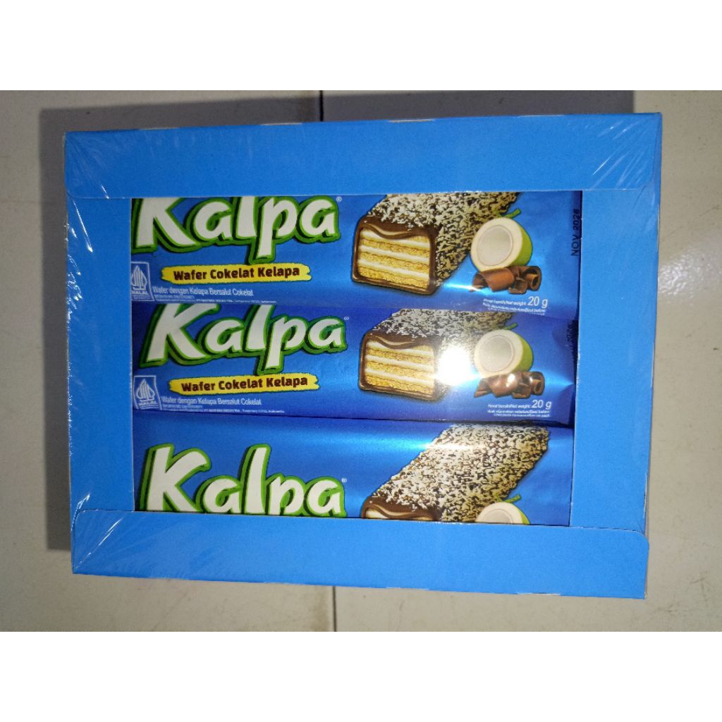 Kalpa Wafer Coklat Kelapa - Taburan Kelapa, Sensasi Coklat, Krim Kelapa
