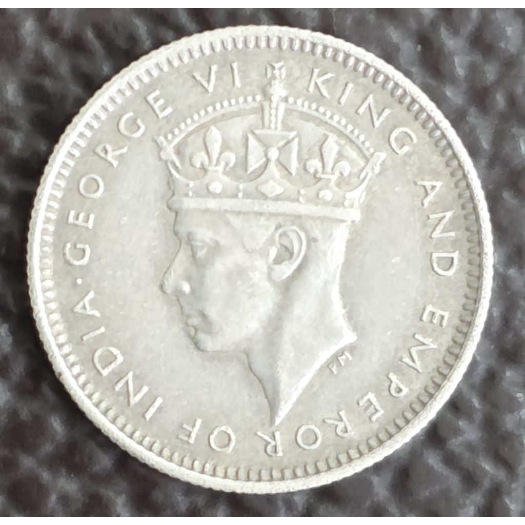 Koin Perak 10 Cents 1943 George VI
