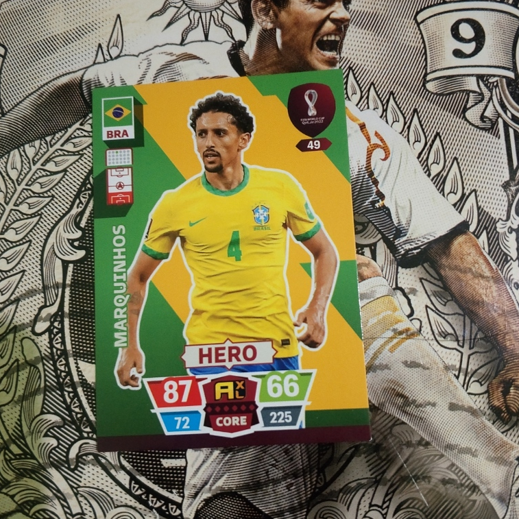 Kartu Bola Marquinhos Brazil 2022 Panini Adrenalyn XL World Cup Qatar Card