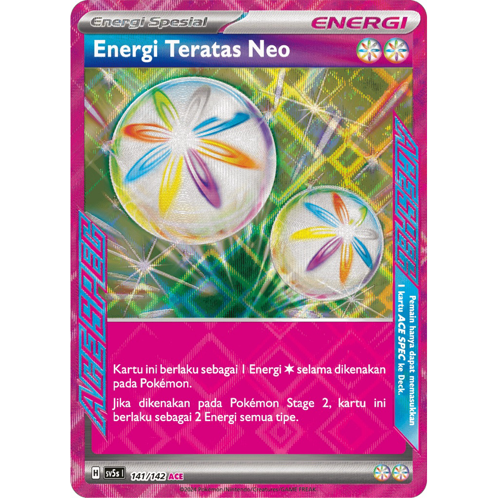 Energi Teratas Neo 141/42 ACE SPEC - Kartu Pokemon TCG Original Indonesia