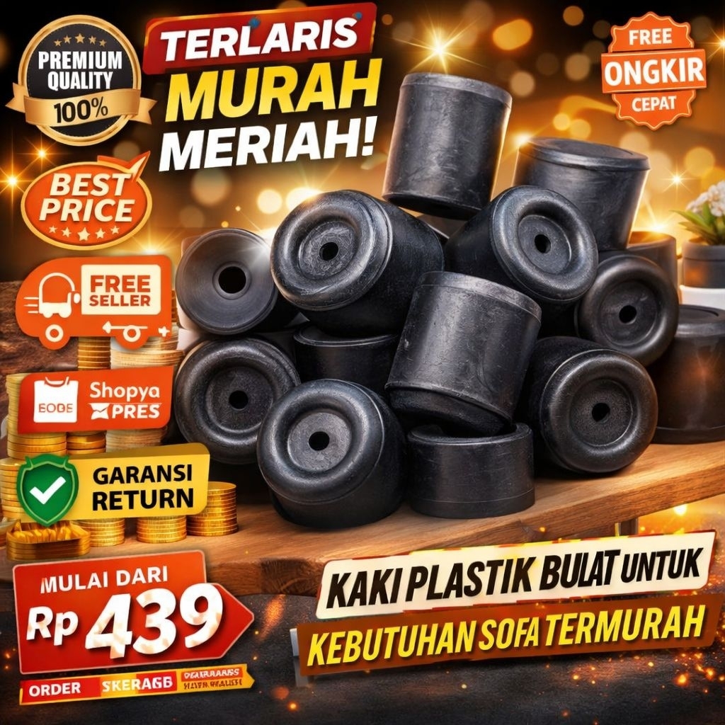 KAKI PLASTIK BULAT SOFA / KAKI SOFA BULAT
