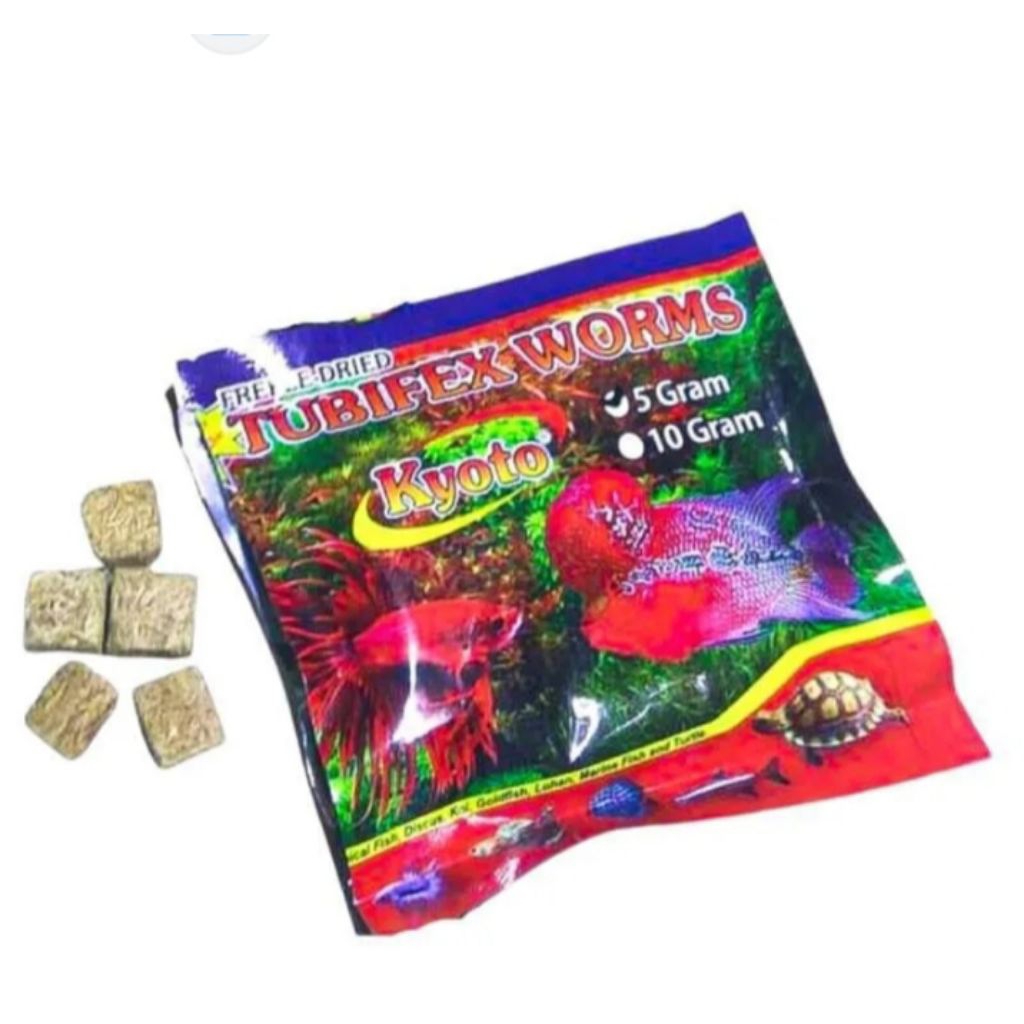 pakan cupang cacing sutra kering