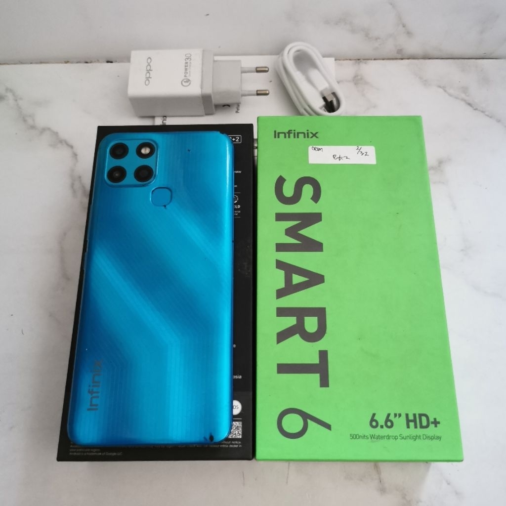 Infinix Smart 6 ram 2GB 32GB Bekas - Fullset Resmi - second