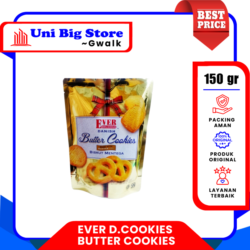 EVER DELICIOUS DANISH COOKIES  BUTTER COOKIES BISKUIT KUKIS ~ 150 gr