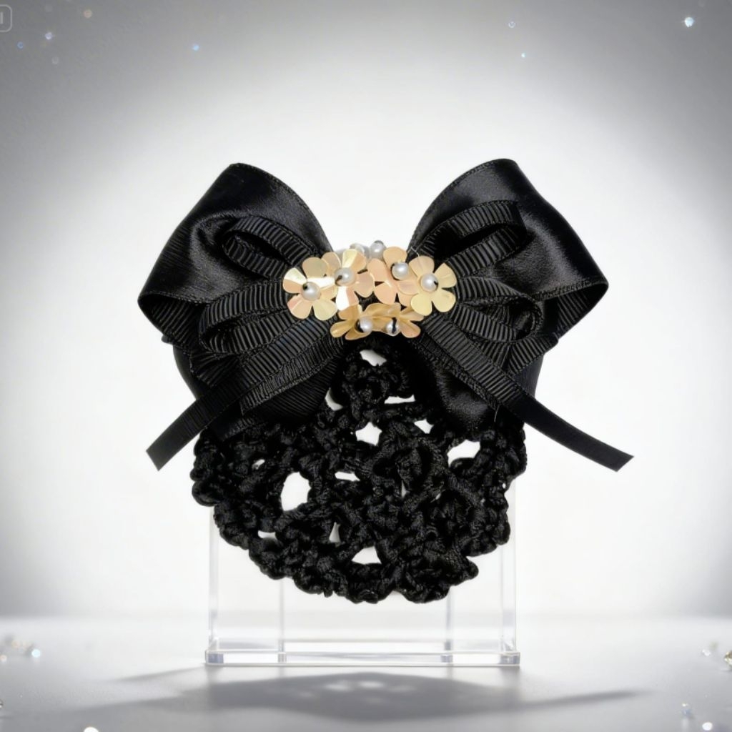 RibbonYou - Jepit Rambut Hairnet | Jepit Rambut Hairnet Hitam | Jepit Pita Rambut Hairnet Pramugari 