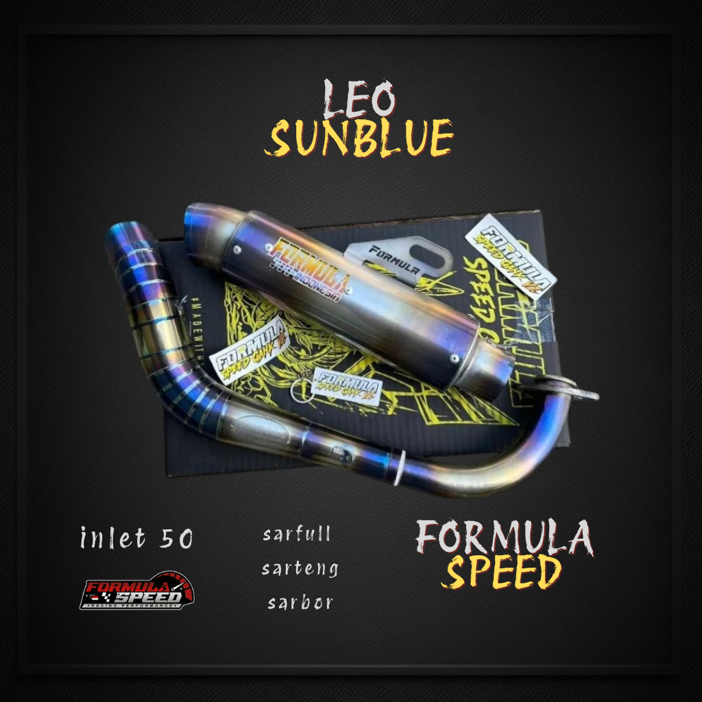 Knalpot Original Formula Speed Indonesia Racing Fullset Type Leo Sunblue For Vario Aerox Nmax Mio...