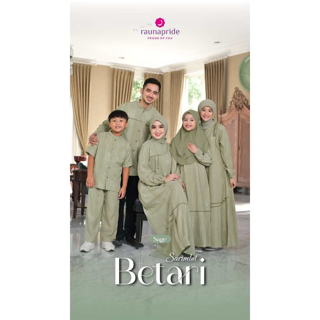 Sarimbit Betari Sage Baju Couple Keluaraga Muslim - Rauna Pride