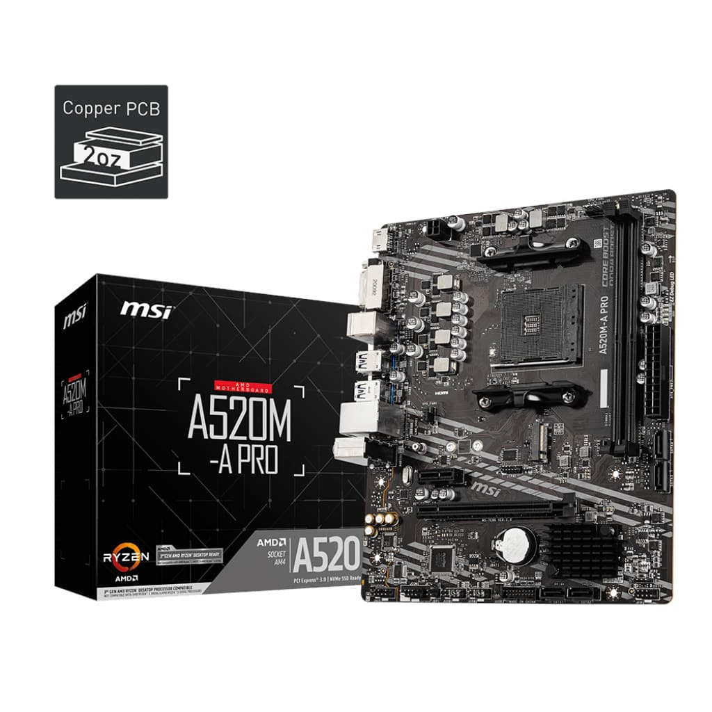 MSI MOTHERBOARD A520M A PRO