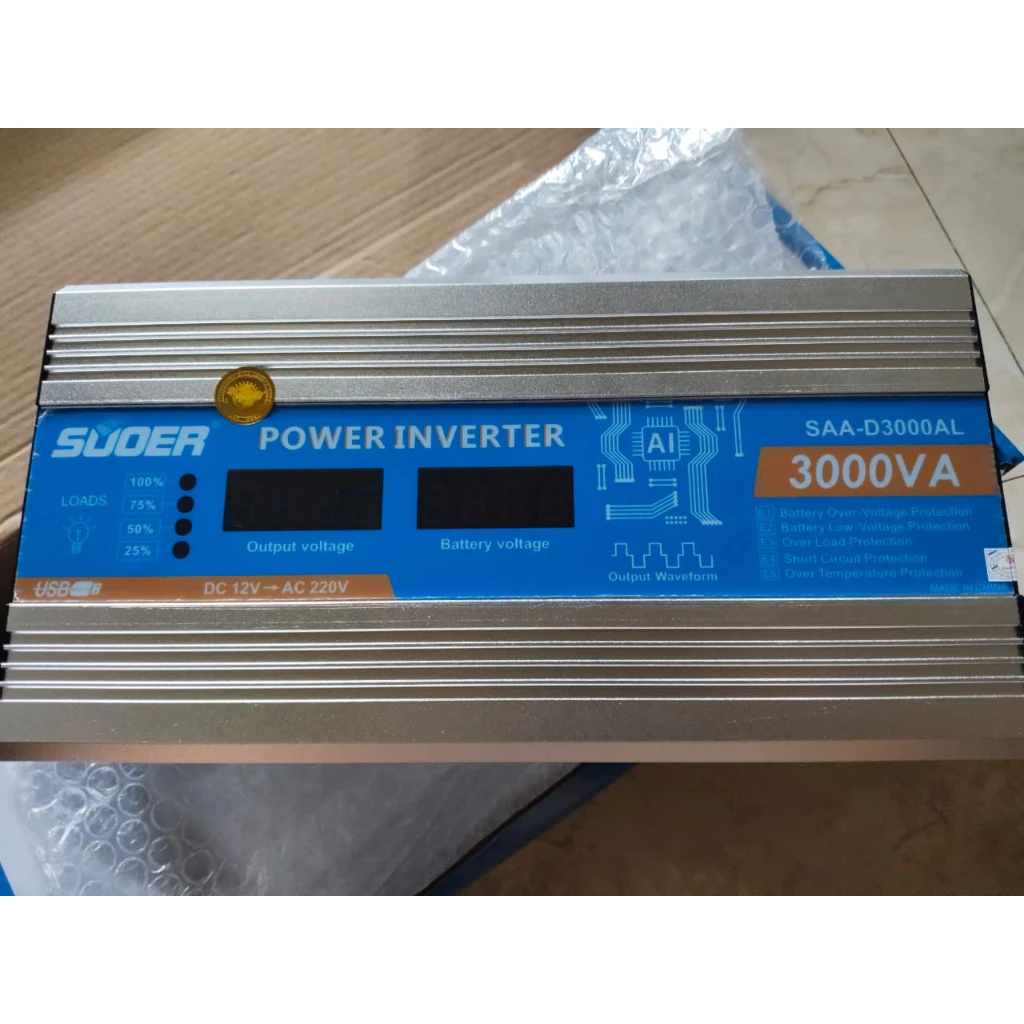SUOER Solar Power Inverter 3000w / 3000 VA / 3000 Watt 3000watt ORIGINAL TERBAIK