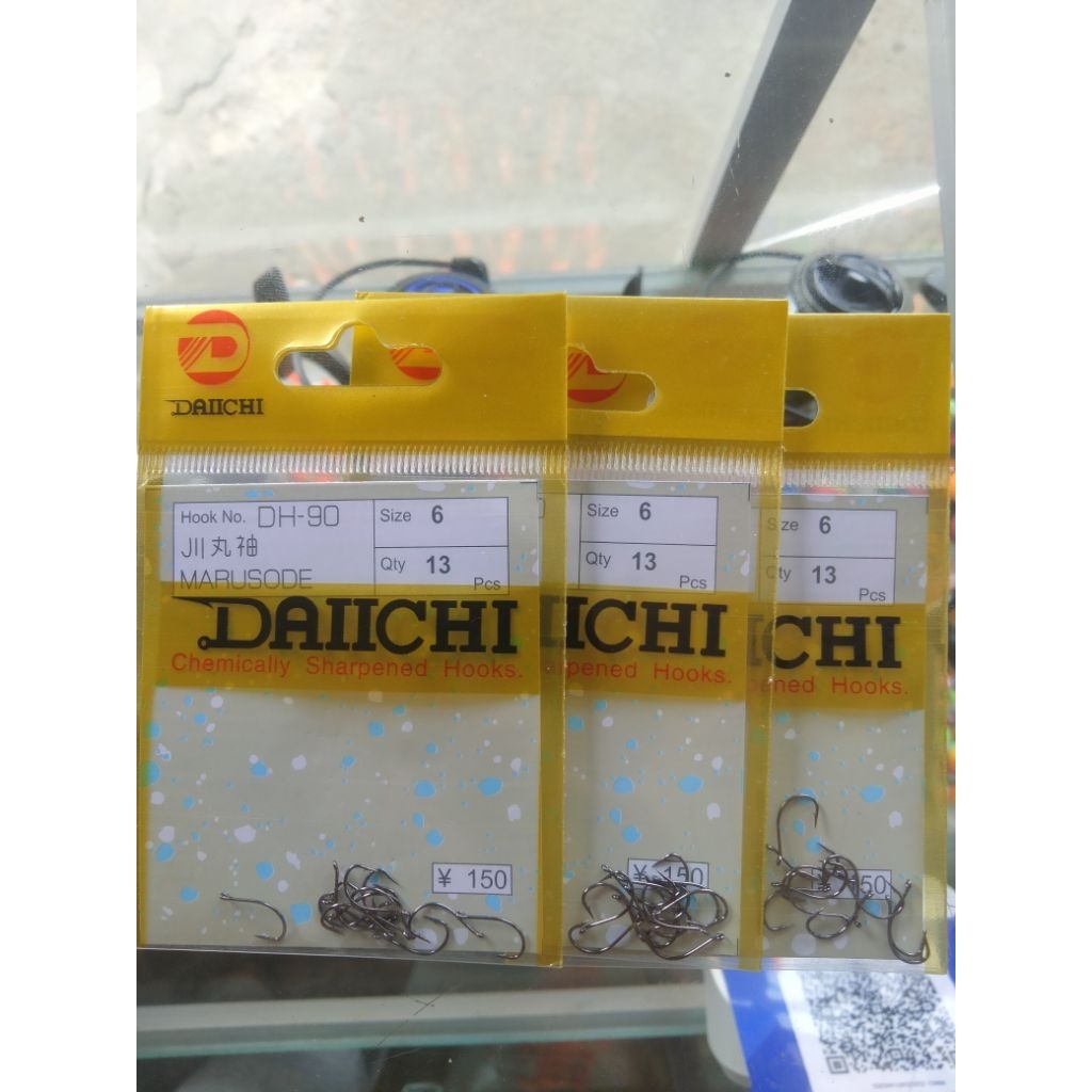 Mata Kail Daichi DH-90 Marusode No 6 - Kail Pancing Lubang Ring Super Tajam Original Japan