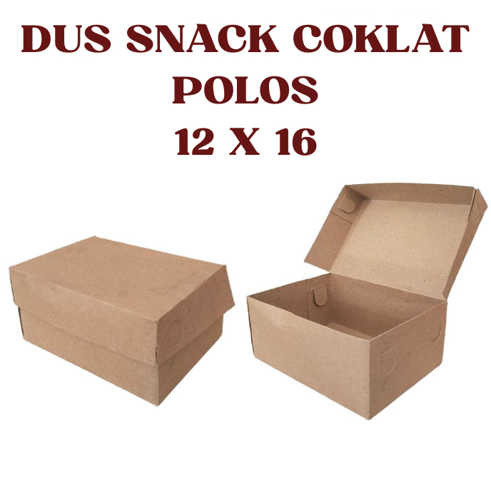 Dus Snack T Coklat Polos 12x16 - Isi 50 Pcs