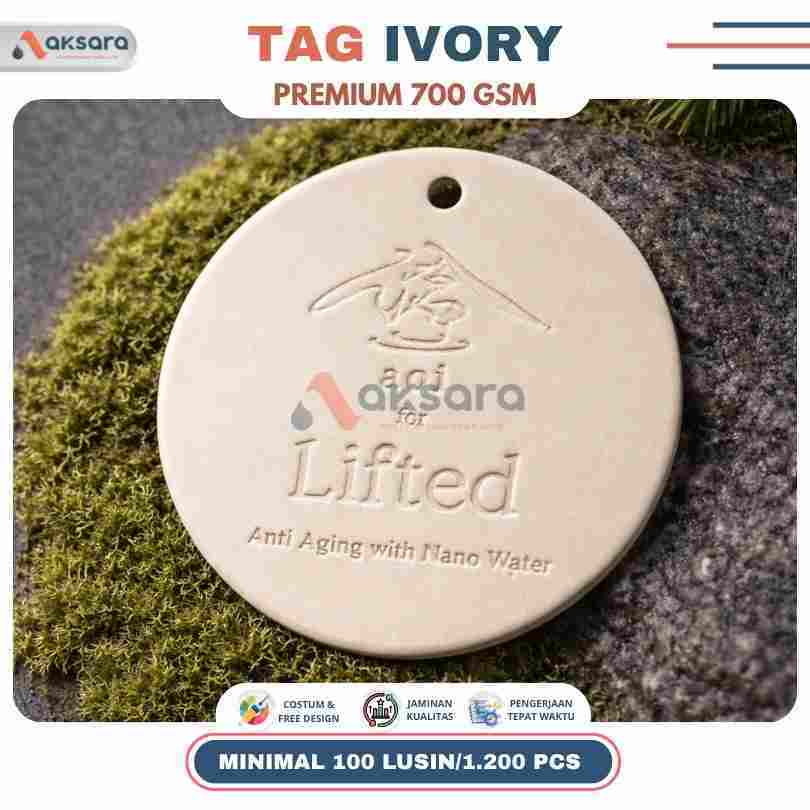 HANG TAG BAJU IVORY PREMIUM COSTUM, hangtag baju, hangtag premium, hangtag costum tebal, hangtag ivo