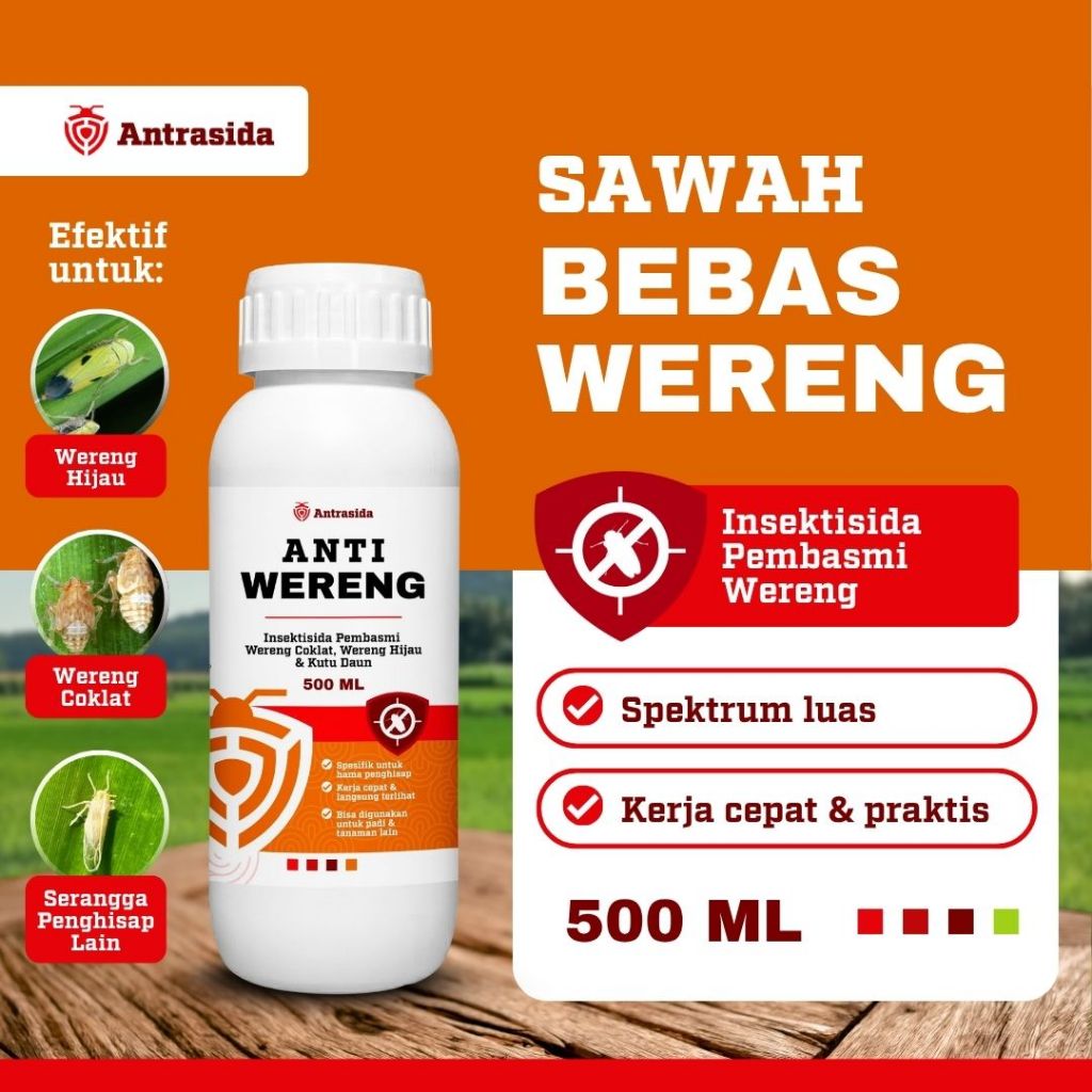 ANTRASIDA - Anti Wereng  500 ml – Insektisida Pembasmi Wereng Coklat, Wereng Hijau & Kutu Daun