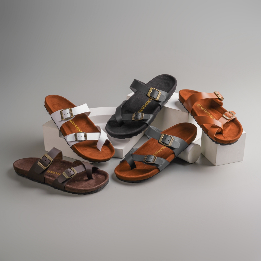 UNCLE JACK Sandal Casual Wanita Kulit Flat Anti Slip MF 002