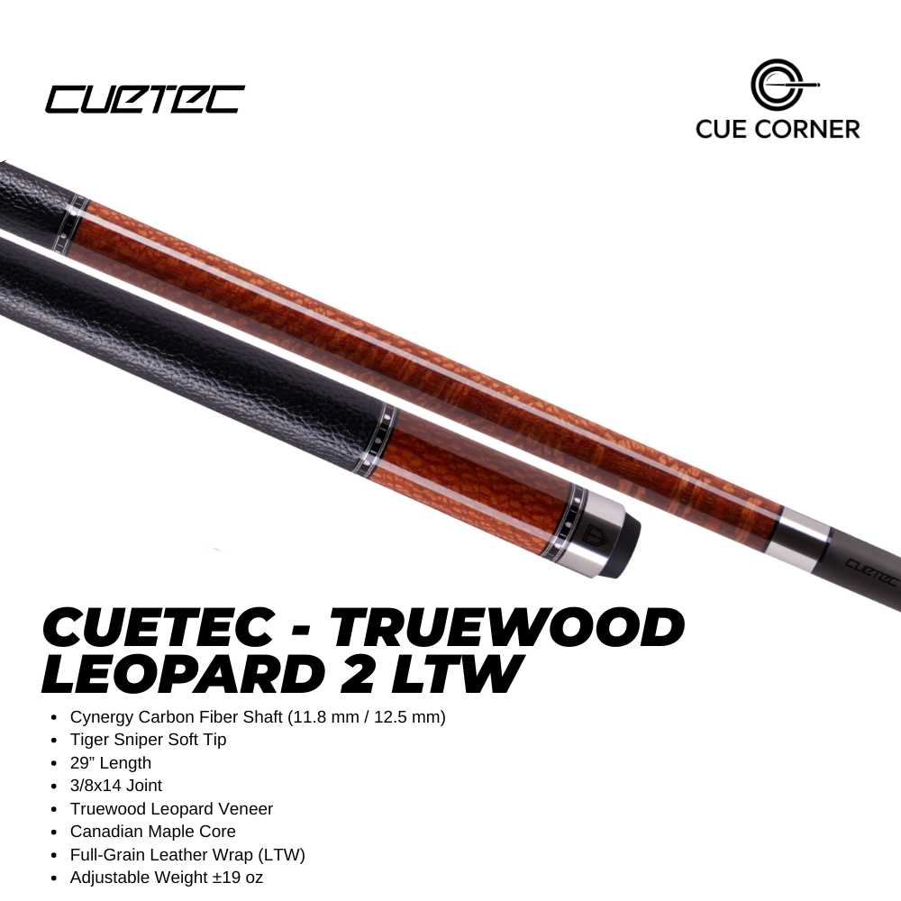 Cuetec - Truewood Leopard 2 LTW 12.5mm - Stick Billiard Premium