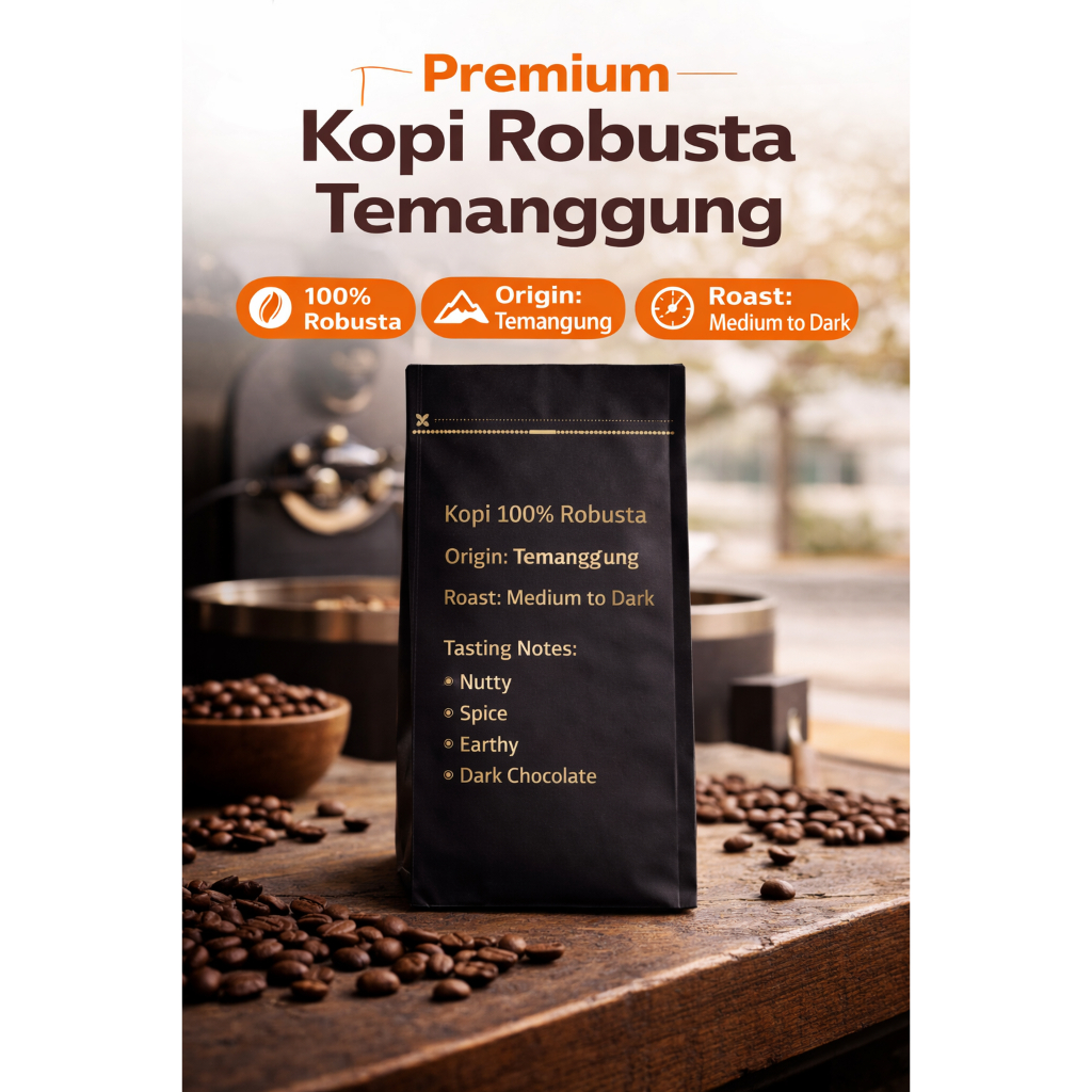 Biji Kopi Robusta Premium Grade 1 Temanggung Kiloan  "Tanpa Merek"