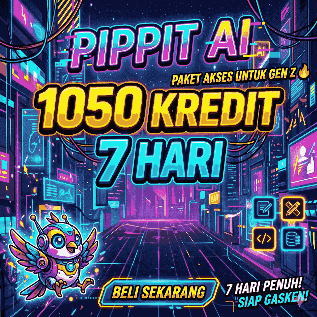 pippit ai 1050 kredit akses 7 Hari