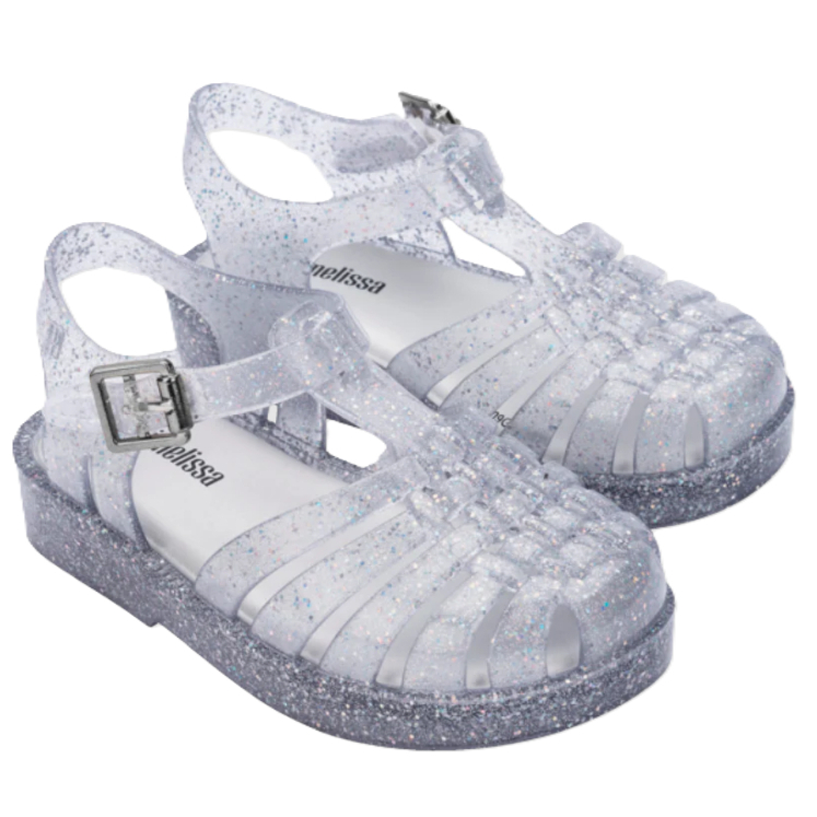 Mini Melissa Possession Shiny BB Clear Silver Glitter