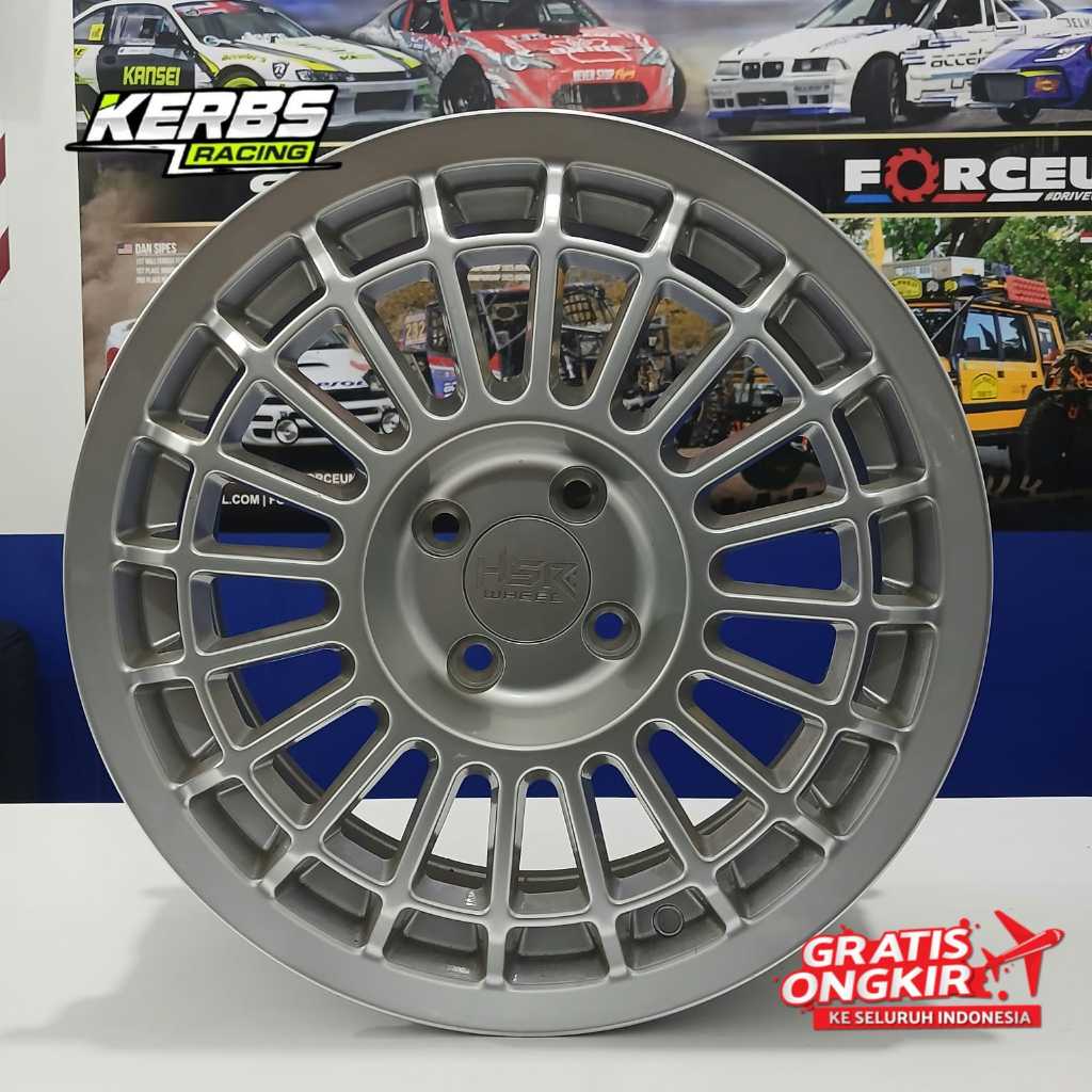 velg mobil racing hsr ring16 model semi rally pcd 4x100 buat mobil vios sedan timor cific ferio dll