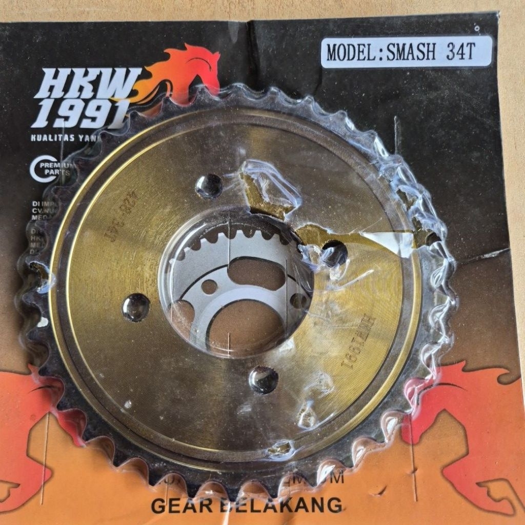 GEAR BELAKANG KUNING SMASH 34T HKW1991