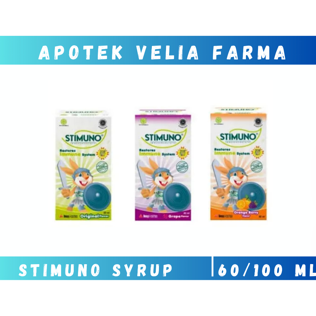 Stimuno Sirup 60 ml & 100 ml Berbagai Rasa / Multivitamin Syrup Anak / Imun Tubuh Anak