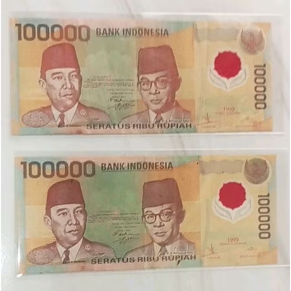Uang Kuno 100 Ribu Rupiah Polymer Th.1999