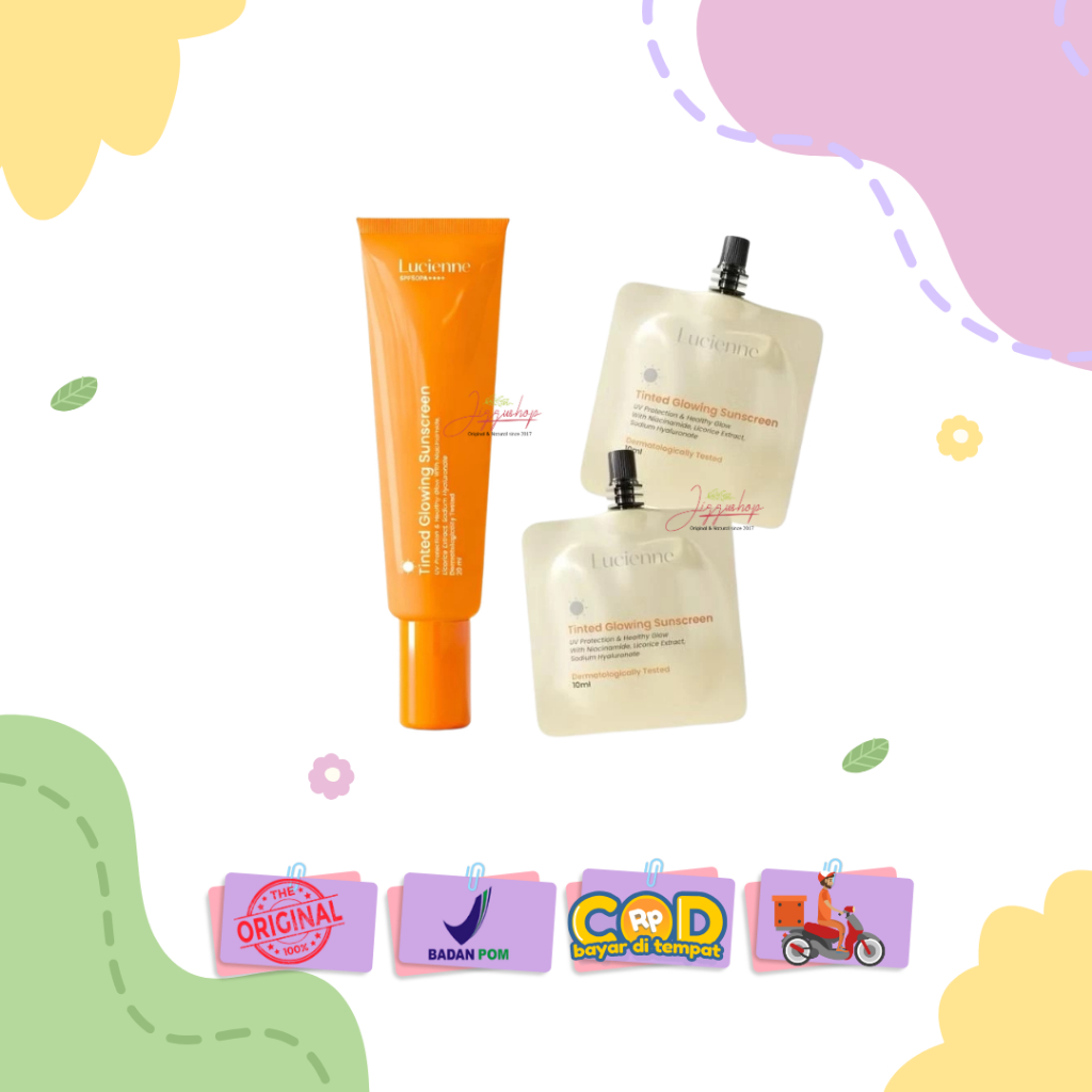 LUCIENNE - TINTED GLOWING SUNSCREEN BPOM SPF 50pa ++++ | Auto Glowing (Foundie Versi Ringan) | LUCIE