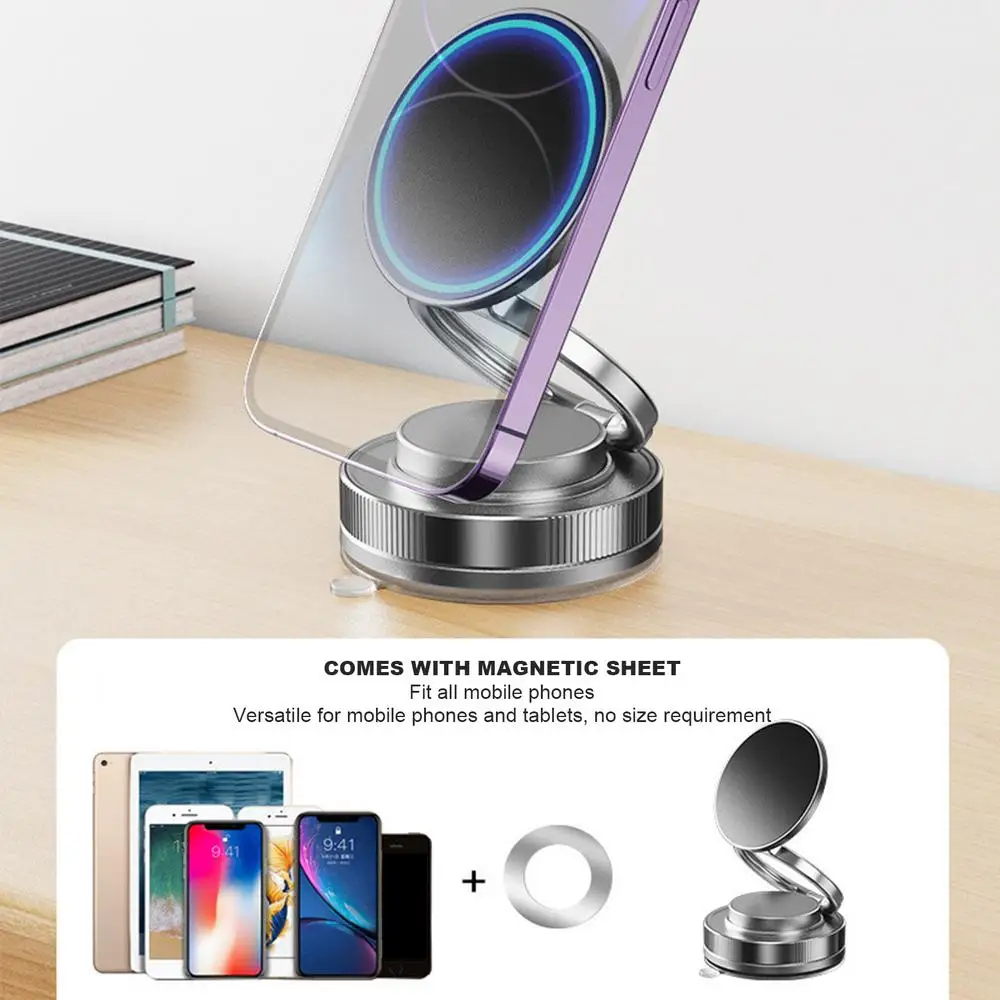 Holder HP Mobil Magnetic Suction Cup Foldable Car Phone Holder